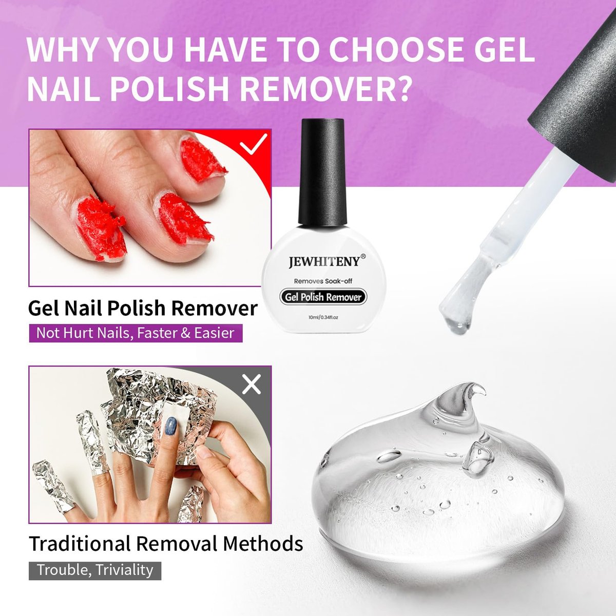 JEWHITENY Gel Nail Polish Remover - Effective Acetone Solution for Salon-Quality Results - görsel 7