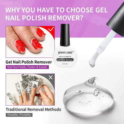 JEWHITENY Gel Nail Polish Remover - Effective Acetone Solution for Salon-Quality Results