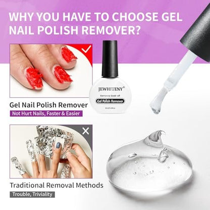 JEWHITENY Gel Nail Polish Remover - Effective Acetone Solution for Salon-Quality Results