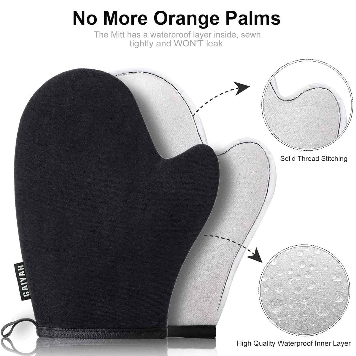 3 in 1 Self Tanning Mitts Kit – Professional Tanning Glove, Applicator Brush & Kabuki Body Brush for Streak-Free Tan Avelisse