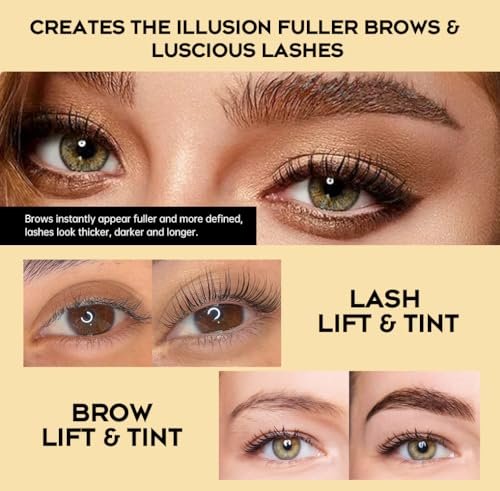 GOLLEE Lash Lift & Black Color Kit + Brow Lamination Kit – Complete Eyelash & Eyebrow Perm Set with Instructions, DIY Salon-Quality at Home Avelisse