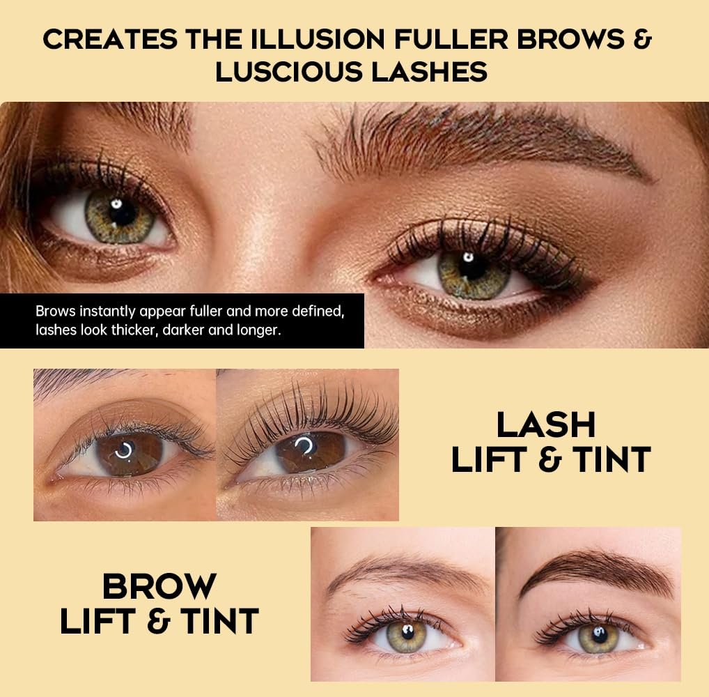 GOLLEE Lash Lift & Black Color Kit + Brow Lamination Kit – Complete Eyelash & Eyebrow Perm Set with Instructions, DIY Salon-Quality at Home Avelisse