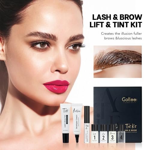 GOLLEE Lash Lift & Black Color Kit + Brow Lamination Kit – Complete Eyelash & Eyebrow Perm Set with Instructions, DIY Salon-Quality at Home Avelisse