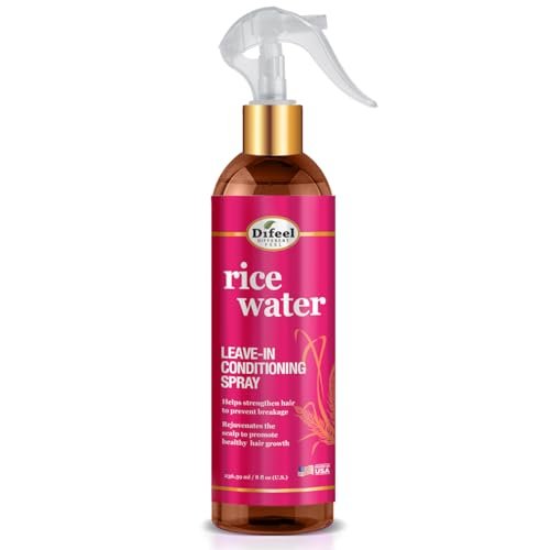 Difeel Rice Water Leave-in Conditioning Spray 8 oz. – Moisturizing Leave In Conditioner for Dry Damaged Hair - görsel 2