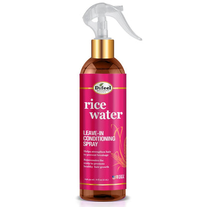 Difeel Rice Water Leave-in Conditioning Spray 8 oz. – Moisturizing Leave In Conditioner for Dry Damaged Hair