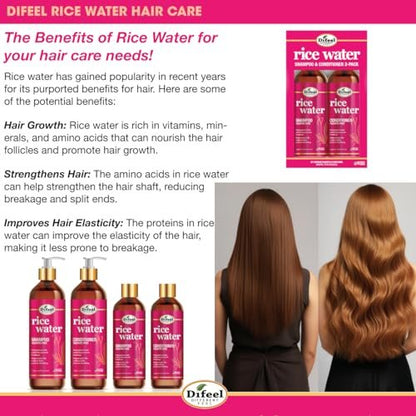 Difeel Rice Water Leave-in Conditioning Spray 8 oz. – Moisturizing Leave In Conditioner for Dry Damaged Hair