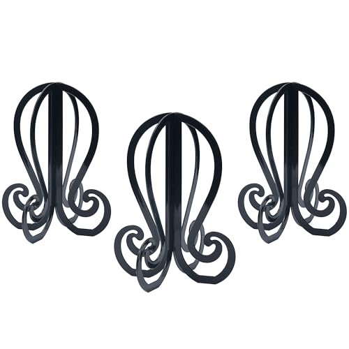 GenmeiFBH Plastic 3-Pack Wig Stand – Black Wig Head Stand, Easy to Assemble Wig Holder Display Stand for Wigs, Beanies, Hats – 11.61 Inch - görsel 2