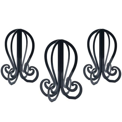 GenmeiFBH Plastic 3-Pack Wig Stand – Black Wig Head Stand, Easy to Assemble Wig Holder Display Stand for Wigs, Beanies, Hats – 11.61 Inch