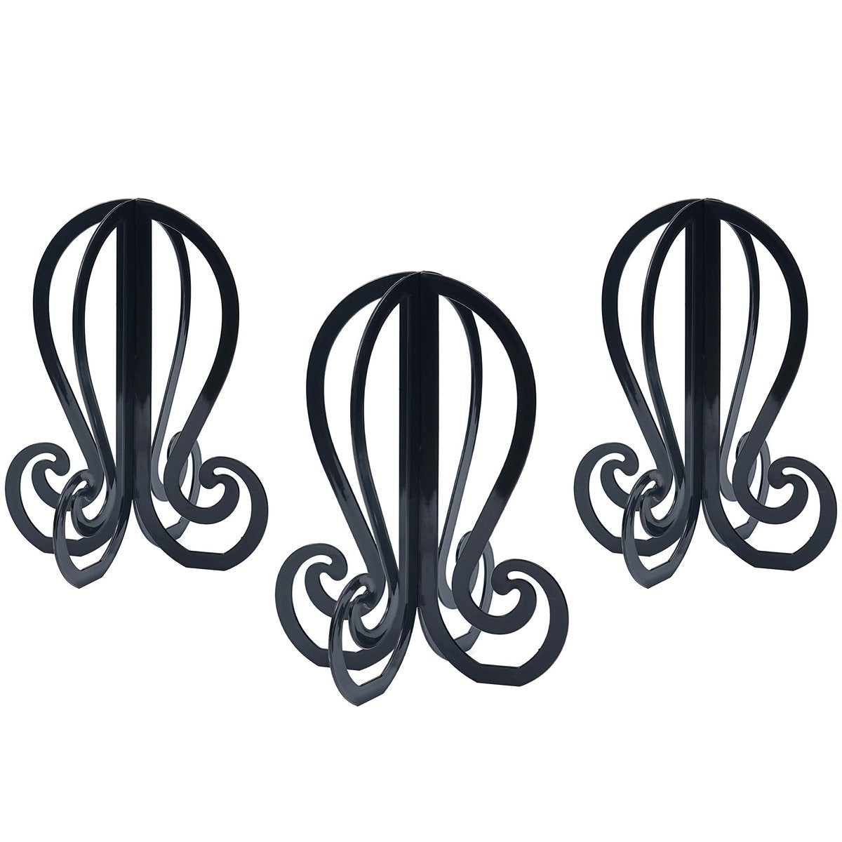 GenmeiFBH Plastic 3-Pack Wig Stand – Black Wig Head Stand, Easy to Assemble Wig Holder Display Stand for Wigs, Beanies, Hats – 11.61 Inch - görsel 1