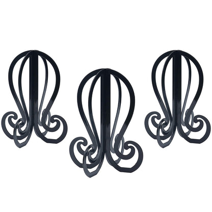 GenmeiFBH Plastic 3-Pack Wig Stand – Black Wig Head Stand, Easy to Assemble Wig Holder Display Stand for Wigs, Beanies, Hats – 11.61 Inch