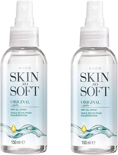 AVON SKIN SO SOFT Original Dry Oil Spray – 5 fl oz (2-Pack) | Lightweight, Non-Greasy Moisturizing Body Oil Avelisse