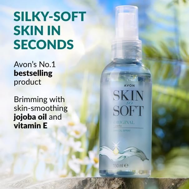 AVON SKIN SO SOFT Original Dry Oil Spray – 5 fl oz (2-Pack) | Lightweight, Non-Greasy Moisturizing Body Oil Avelisse