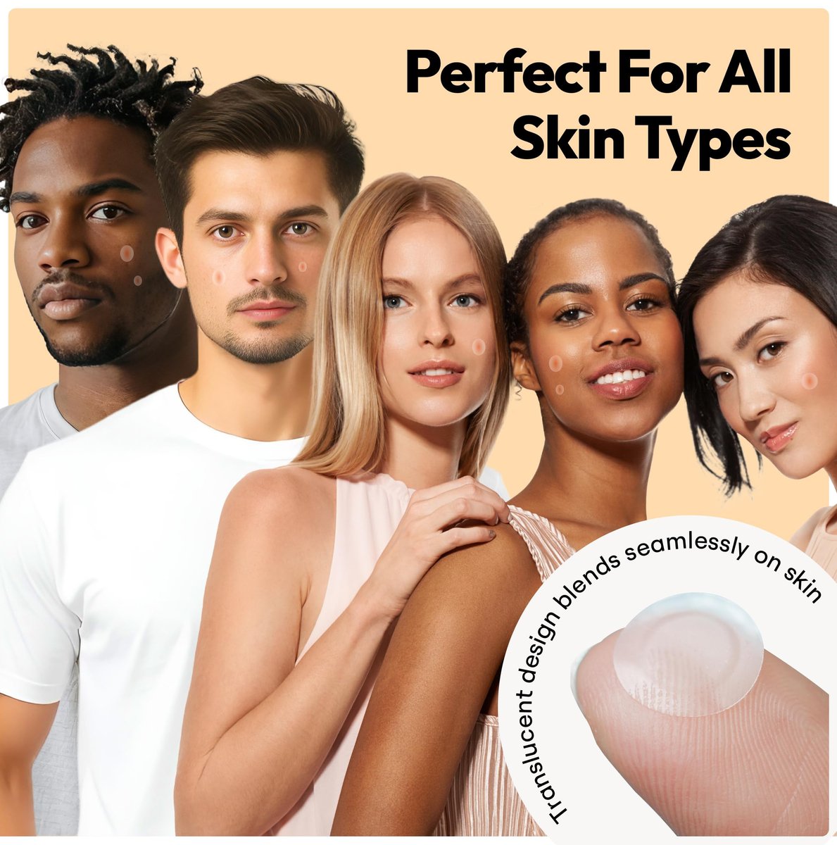 300 Pimple Patches – Hydrocolloid Zit Stickers with Salicylic Acid, Tea Tree & Calendula | Overnight Blemish Care - görsel 17