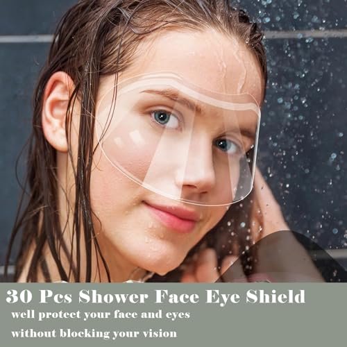 CLOEWCL 30 Pack Disposable Clear Plastic Eye Shield for Showering, Post-Surgery Protection, Lash Aftercare, Salon Use - görsel 4