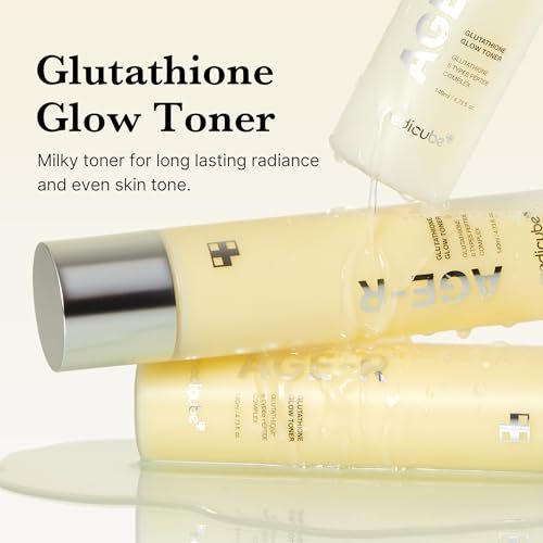 medicube Age-R Glutathione Glow Milky Toner - Low-Irritation Double Layer Toner for Glass Glow Skin with Peptide, Even Skin Tone, Radiance, Hydration, Korean Skincare (4.73 Fl Oz) - görsel 3