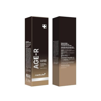 medicube Age-R Glutathione Glow Milky Toner - Low-Irritation Double Layer Toner for Glass Glow Skin with Peptide, Even Skin Tone, Radiance, Hydration, Korean Skincare (4.73 Fl Oz)