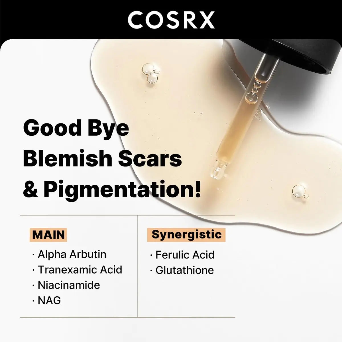 COSRX 2% Alpha Arbutin Discoloration Care Face Serum with Niacinamide, Glutathione & Tranexamic Acid - Dark Spot & Uneven Tone Corrector, Daily Korean Skincare for Men and Women, 1.7 fl oz Avelisse