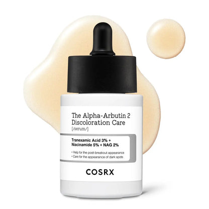 COSRX 2% Alpha Arbutin Discoloration Care Face Serum with Niacinamide, Glutathione & Tranexamic Acid - Dark Spot & Uneven Tone Corrector, Daily Korean Skincare for Men and Women, 1.7 fl oz Avelisse