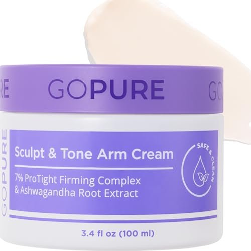 goPure Sculpt & Tone Arm Cream – Firming & Tightening Cream for Visibly Smoother, Lifted Arms | ProTight Complex with Rice Protein, Shea Butter, Avocado | Clinically Tested | All Skin Types Avelisse