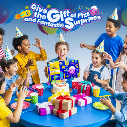 Bath Bombs for Kids with Surprise Inside – 28 Fun Fizzy Shower Bombs with Land & Sea Animal Toys, Non-Toxic, Birthday Party Favors & Stocking Stuffers for Girls and Boys Avelisse