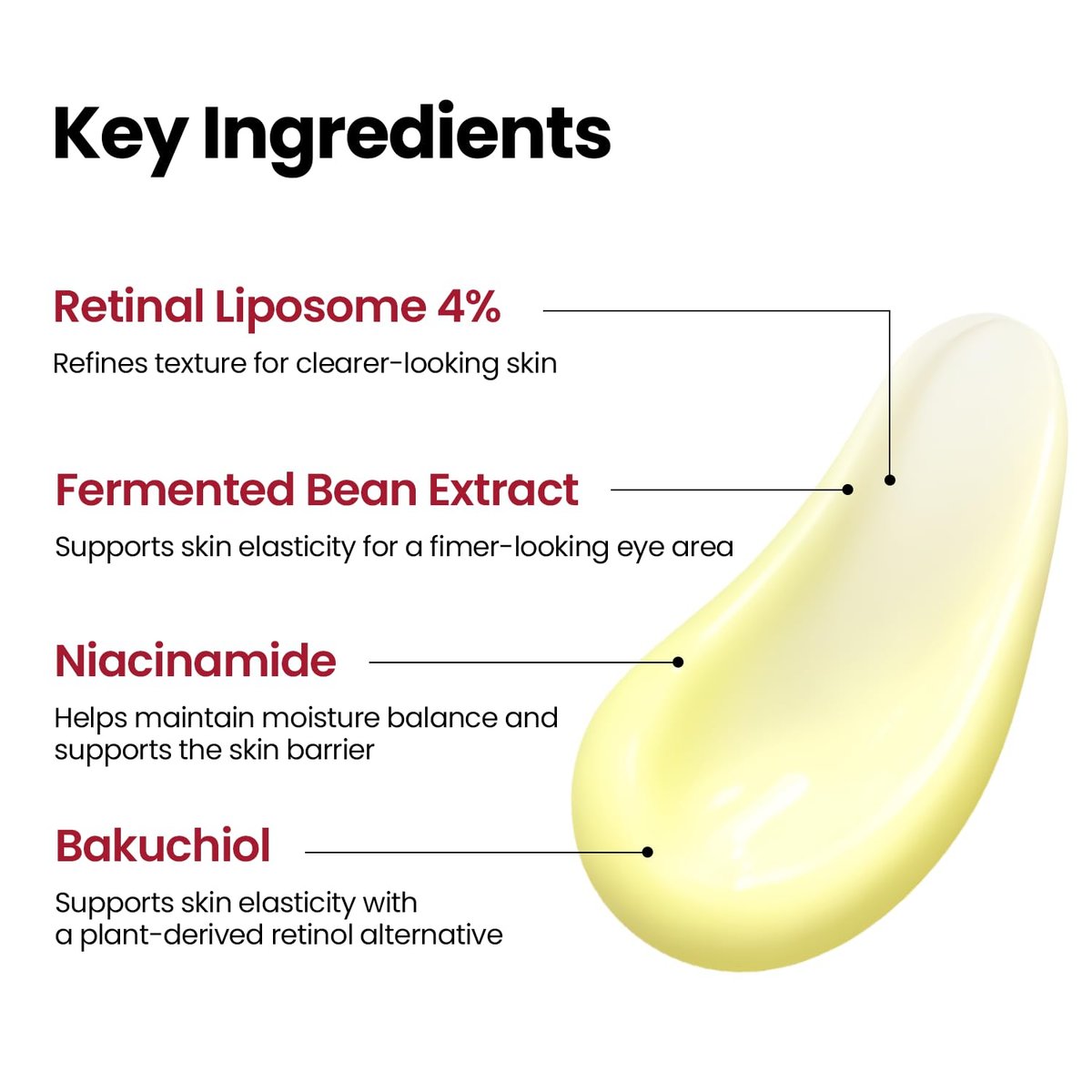 K-SECRET SEOUL 1988 Retinal Eye Cream – Advanced Retinal Liposome 4% & Fermented Bean for Dark Circles & Fine Lines | Korean Skincare, 30ml Avelisse