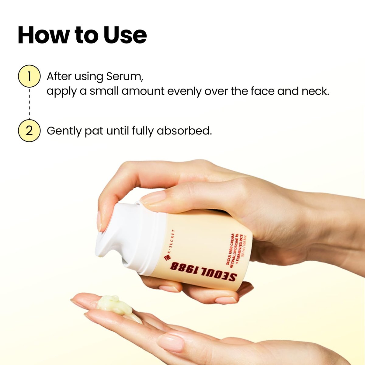 K-SECRET SEOUL 1988 Retinal Cream – Advanced Retinal Liposome 1% & Fermented Rice Extract for Fine Lines & Texture, Korean Skincare, 50ml Avelisse