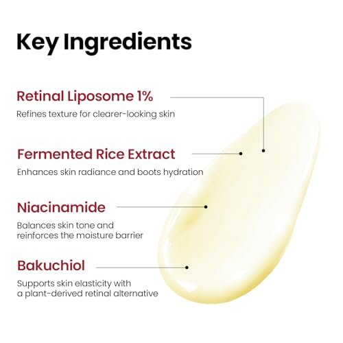 K-SECRET SEOUL 1988 Retinal Cream – Advanced Retinal Liposome 1% & Fermented Rice Extract for Fine Lines & Texture, Korean Skincare, 50ml Avelisse