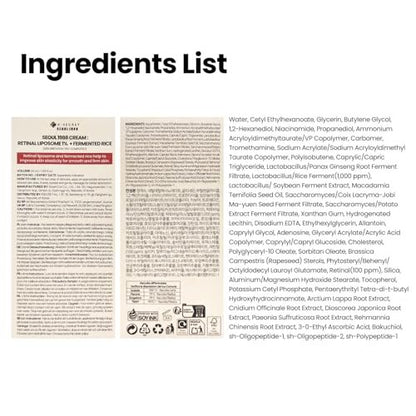 K-SECRET SEOUL 1988 Retinal Cream – Advanced Retinal Liposome 1% & Fermented Rice Extract for Fine Lines & Texture, Korean Skincare, 50ml Avelisse