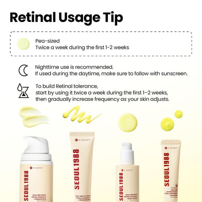 K-SECRET SEOUL 1988 Retinal Cream – Advanced Retinal Liposome 1% & Fermented Rice Extract for Fine Lines & Texture, Korean Skincare, 50ml Avelisse