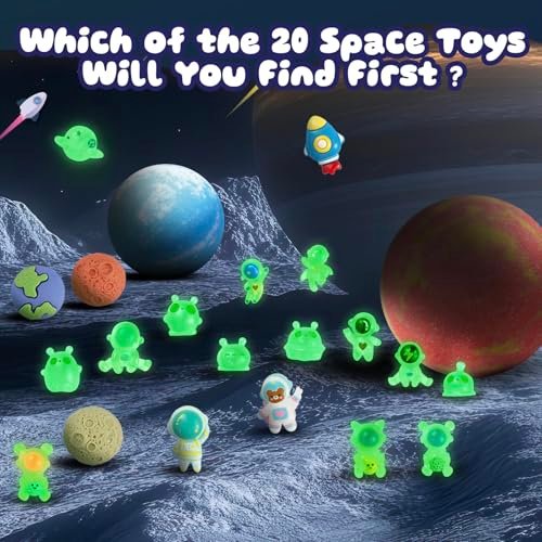 20 Pack Galaxy Bath Bombs for Kids with Space Explorer Toys - Cosmic Adventure Bath Bombs with Astronauts, Rockets, Planets & Glow-in-The-Dark Aliens Inside, End-of-School Year Gifts Avelisse