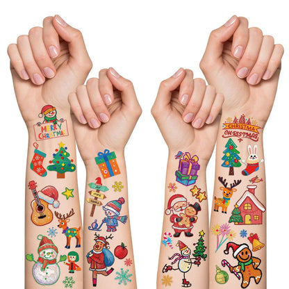 Greingways 180 Styles Christmas Temporary Tattoos for Kids - Party Favors, Stocking Stuffers, Non-Luminous Stickers
