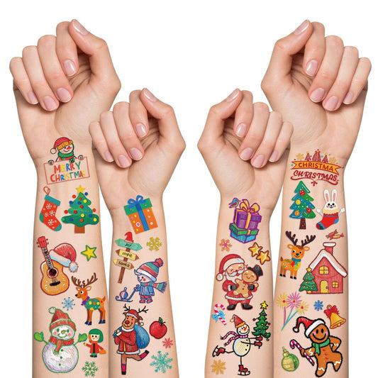 Greingways 180 Styles Christmas Temporary Tattoos for Kids - Party Favors, Stocking Stuffers, Non-Luminous Stickers