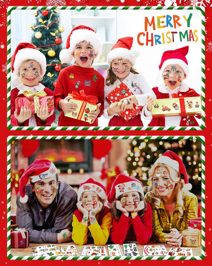 Greingways 180 Styles Christmas Temporary Tattoos for Kids - Party Favors, Stocking Stuffers, Non-Luminous Stickers
