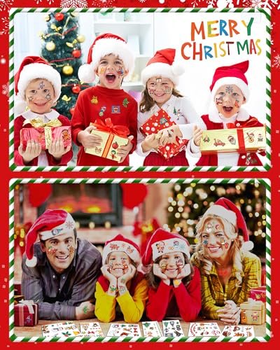 Greingways 180 Styles Christmas Temporary Tattoos for Kids - Party Favors, Stocking Stuffers, Non-Luminous Stickers - görsel 8