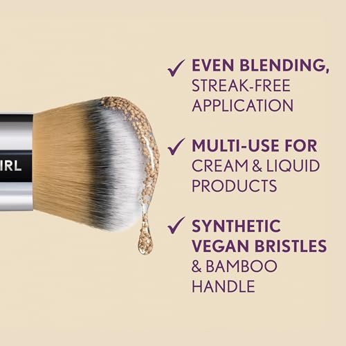 CoverGirl Blending Foundation Brush – Bamboo Handle, Beige Bristles - görsel 7