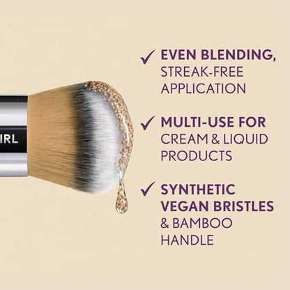 CoverGirl Blending Foundation Brush – Bamboo Handle, Beige Bristles