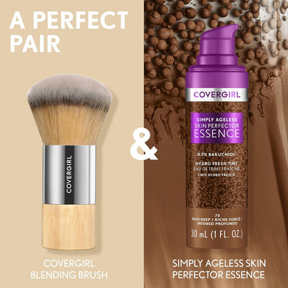 CoverGirl Blending Foundation Brush – Bamboo Handle, Beige Bristles