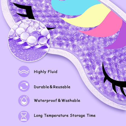 CONBELLA 2-Pack Cooling Eye Mask Gel Eye Mask - Reusable Hot Cold Therapy for Puffiness, Dark Circles, Eye Bags, Dry Eyes