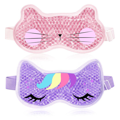 CONBELLA 2-Pack Cooling Eye Mask Gel Eye Mask - Reusable Hot Cold Therapy for Puffiness, Dark Circles, Eye Bags, Dry Eyes