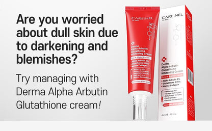 CARE:NEL Whitening Cream for Face - Korea Derma Alpha Arbutin Glutathione 45ml Avelisse