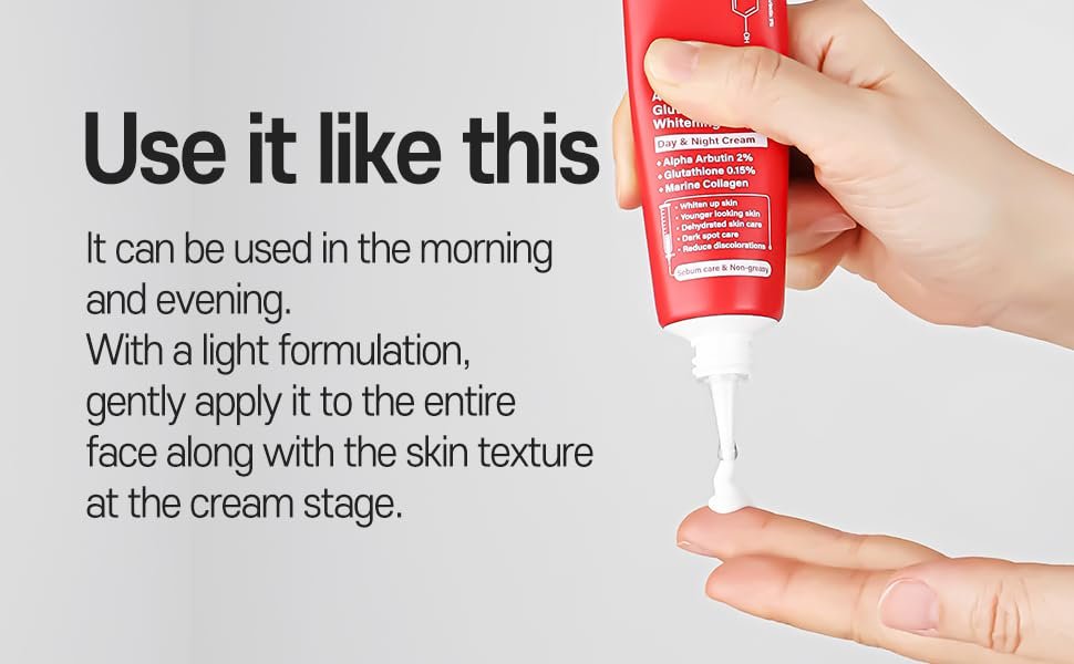 CARE:NEL Whitening Cream for Face - Korea Derma Alpha Arbutin Glutathione 45ml Avelisse
