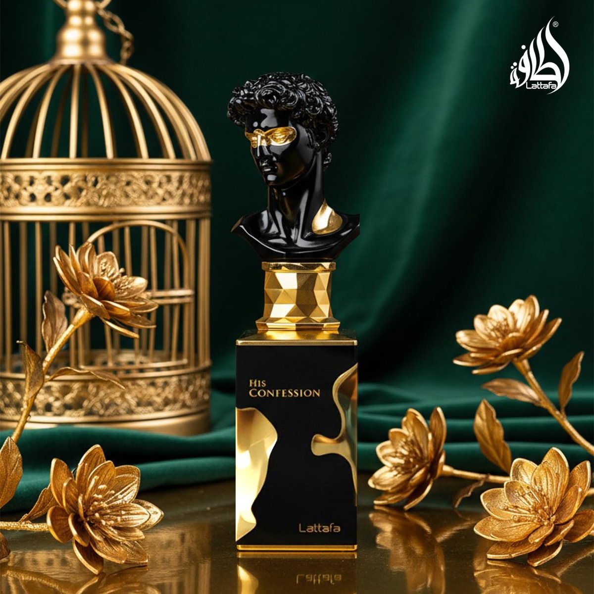 Lattafa His Confession for Men Eau de Parfum Spray, 3.4 oz (100 ml) – Long-Lasting Woody Oriental Fragrance Avelisse
