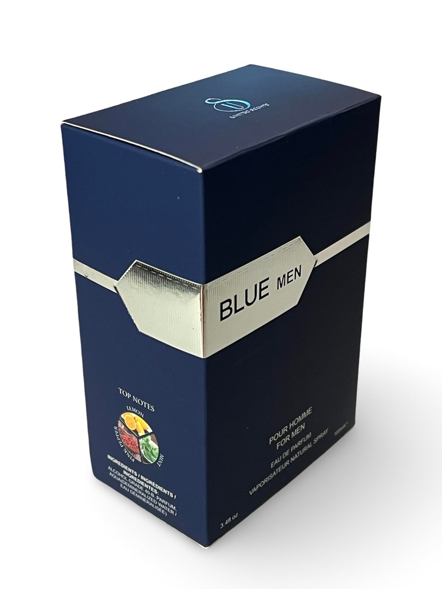 United Scents BLUE MEN Eau de Parfum for Men - 3.4 Fl Oz | Grapefruit, Lemon, Mint, Vetiver - görsel 8