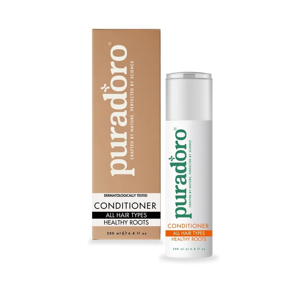 Puradoro Conditioner for All Hair Types & Healthy Roots – Hydrates & Strengthens with Argan, Jojoba & Keratin, Infused with Shea Butter & Aloe Vera - görsel 1