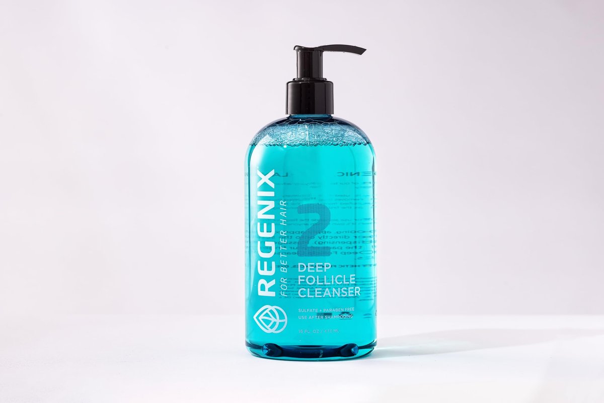 Regenix Deep Follicle Cleanser for Hair Thinning, Dandruff & Itchy Scalp, Removes Debris, Ultimate Scalp Detox, Use 3x a Week, 16 Fl Oz Avelisse