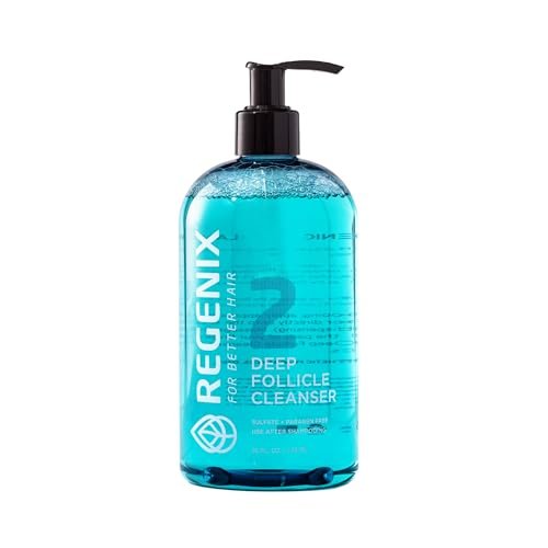 Regenix Deep Follicle Cleanser for Hair Thinning, Dandruff & Itchy Scalp, Removes Debris, Ultimate Scalp Detox, Use 3x a Week, 16 Fl Oz Avelisse