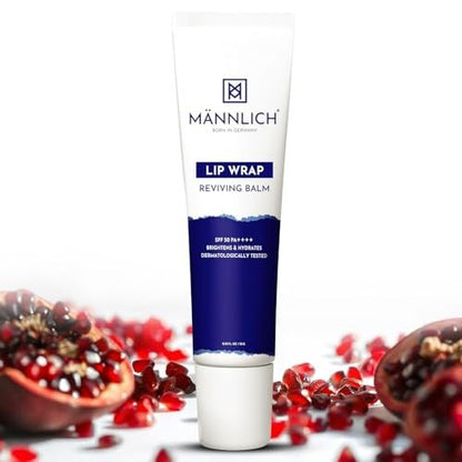 Mannlich Lip Balm for Men with SPF 50 PA++++ & 2% Kojic Acid – Moisturizing Lip Care for Dry & Chapped Lips, 10g