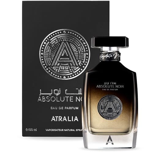 Atralia Absolute Noir Eau De Parfum for Men 100ml 3.4oz – Long-Lasting Luxury Fragrance with Bergamot, Lemon, Grapefruit & Pink Pepper Avelisse