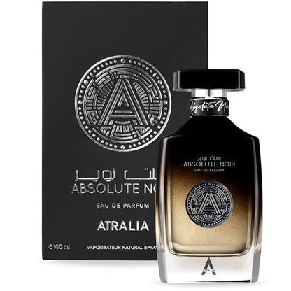 Atralia Absolute Noir Eau De Parfum for Men 100ml 3.4oz – Long-Lasting Luxury Fragrance with Bergamot, Lemon, Grapefruit & Pink Pepper Avelisse
