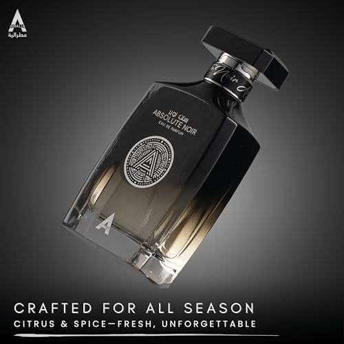 Atralia Absolute Noir Eau De Parfum for Men 100ml 3.4oz – Long-Lasting Luxury Fragrance with Bergamot, Lemon, Grapefruit & Pink Pepper Avelisse